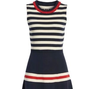 Anne Klein Ruffle Fit-Flare Dress Sz L 124